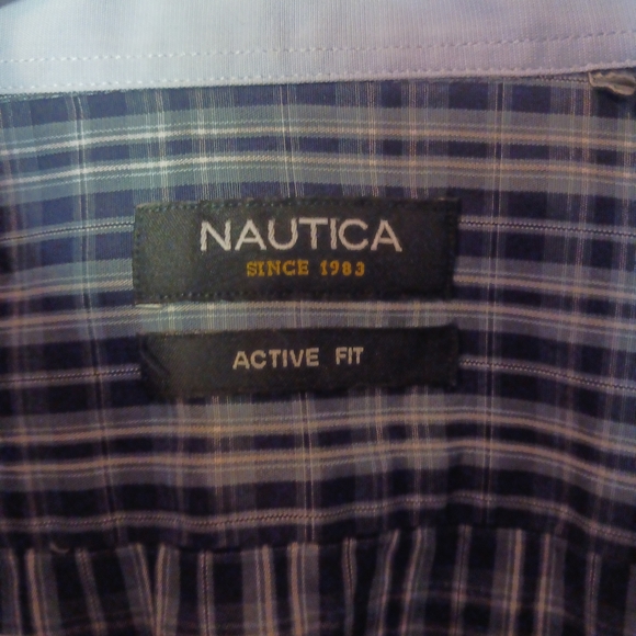 NAUTICA MENS Wrinkle Resistant Cotton Long Sleeve Shirt Size 16 32/33 - Picture 4 of 8